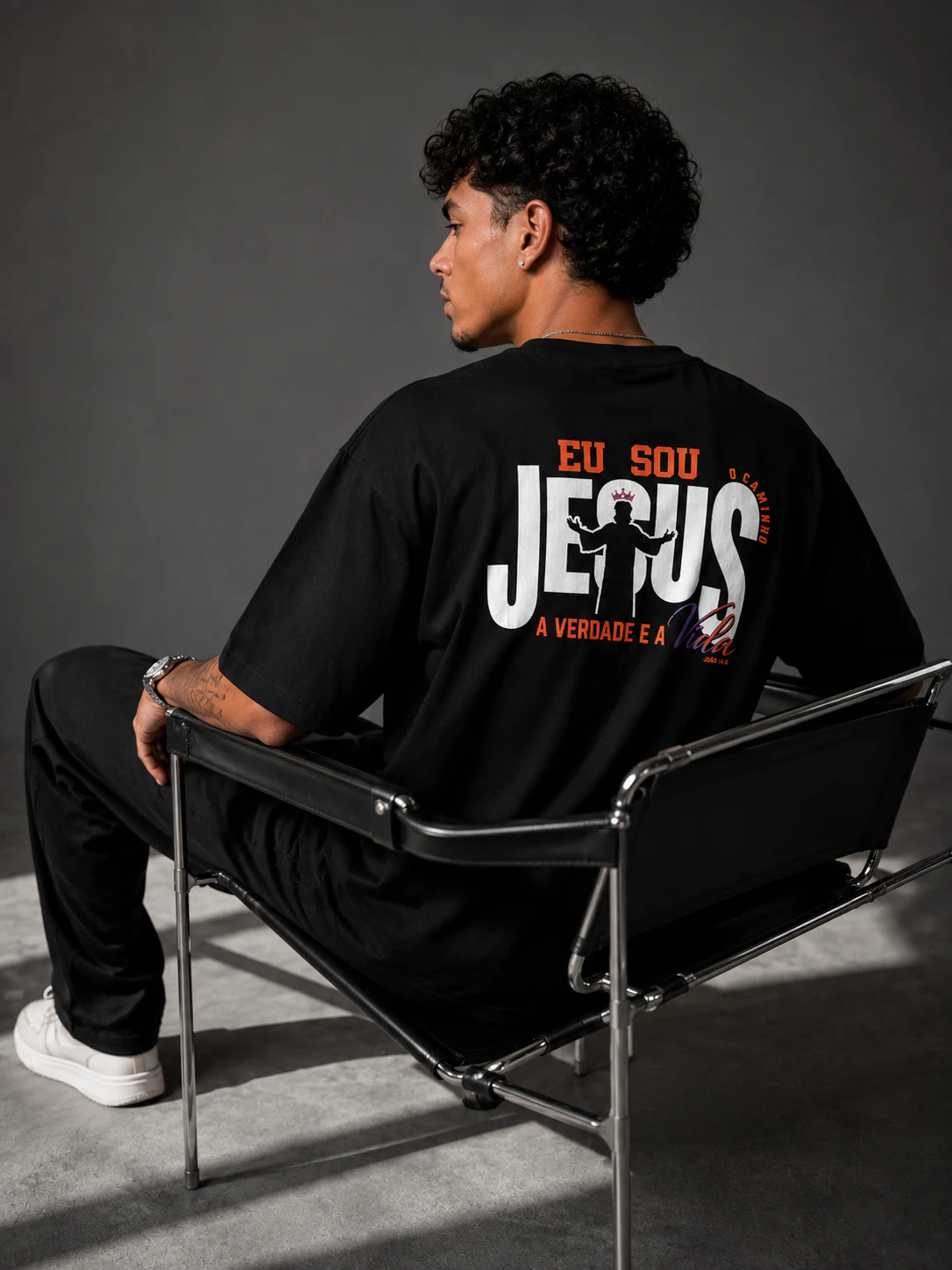 Camiseta Oversized Faith Eu Sou Jesus foto 3