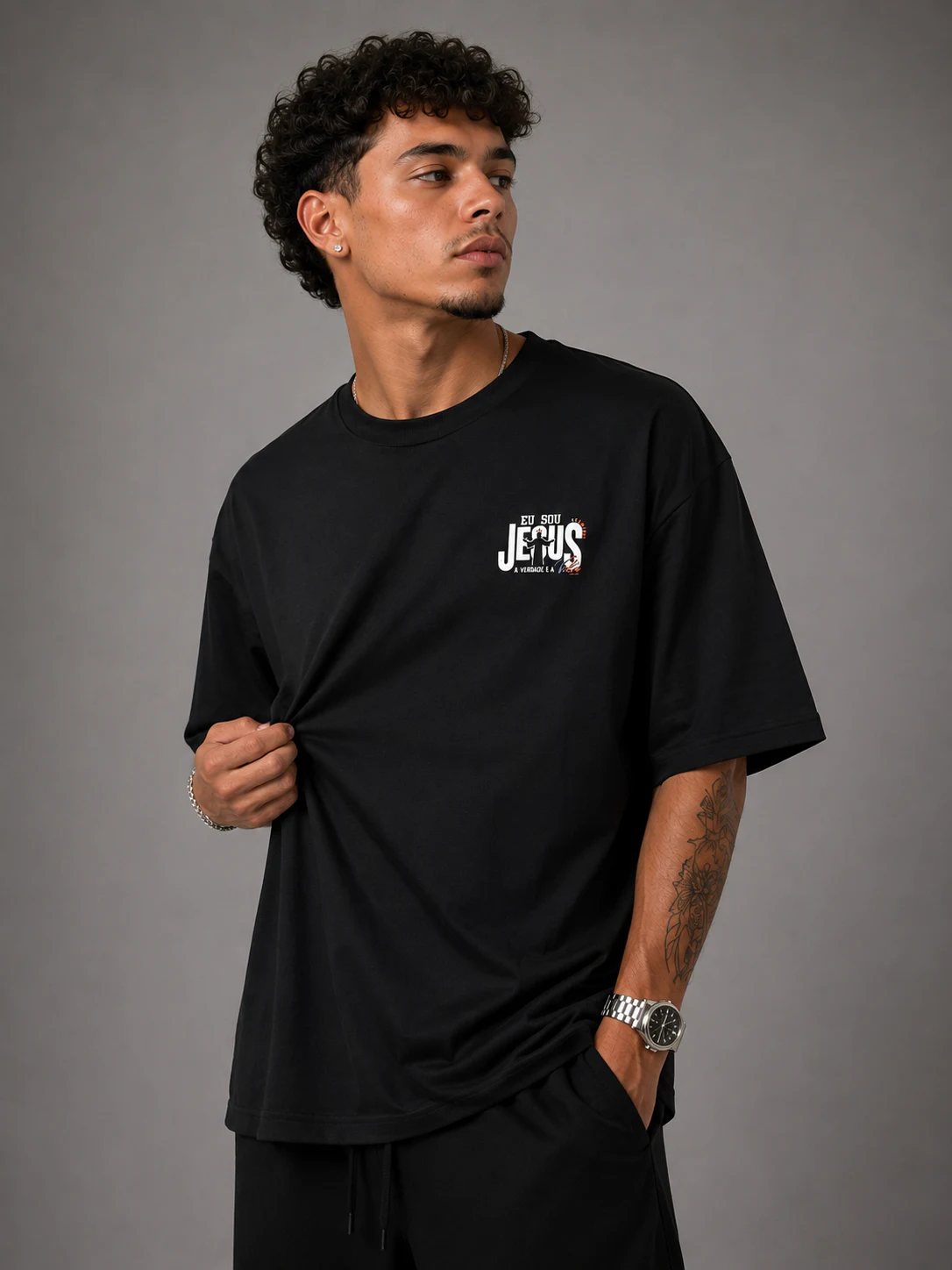 Camiseta Oversized Faith Eu Sou Jesus foto 5