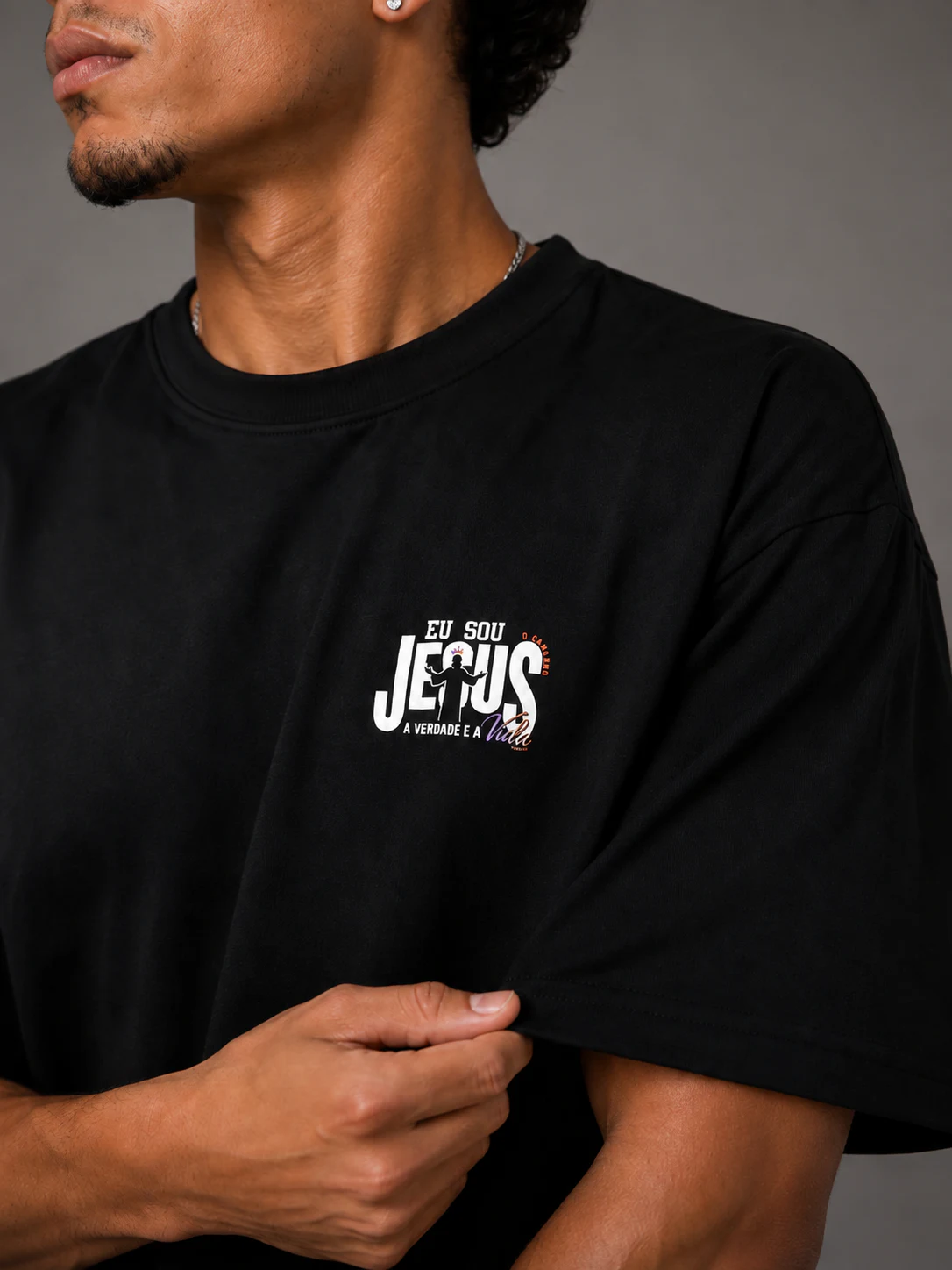 Camiseta Oversized Faith Eu Sou Jesus foto 6