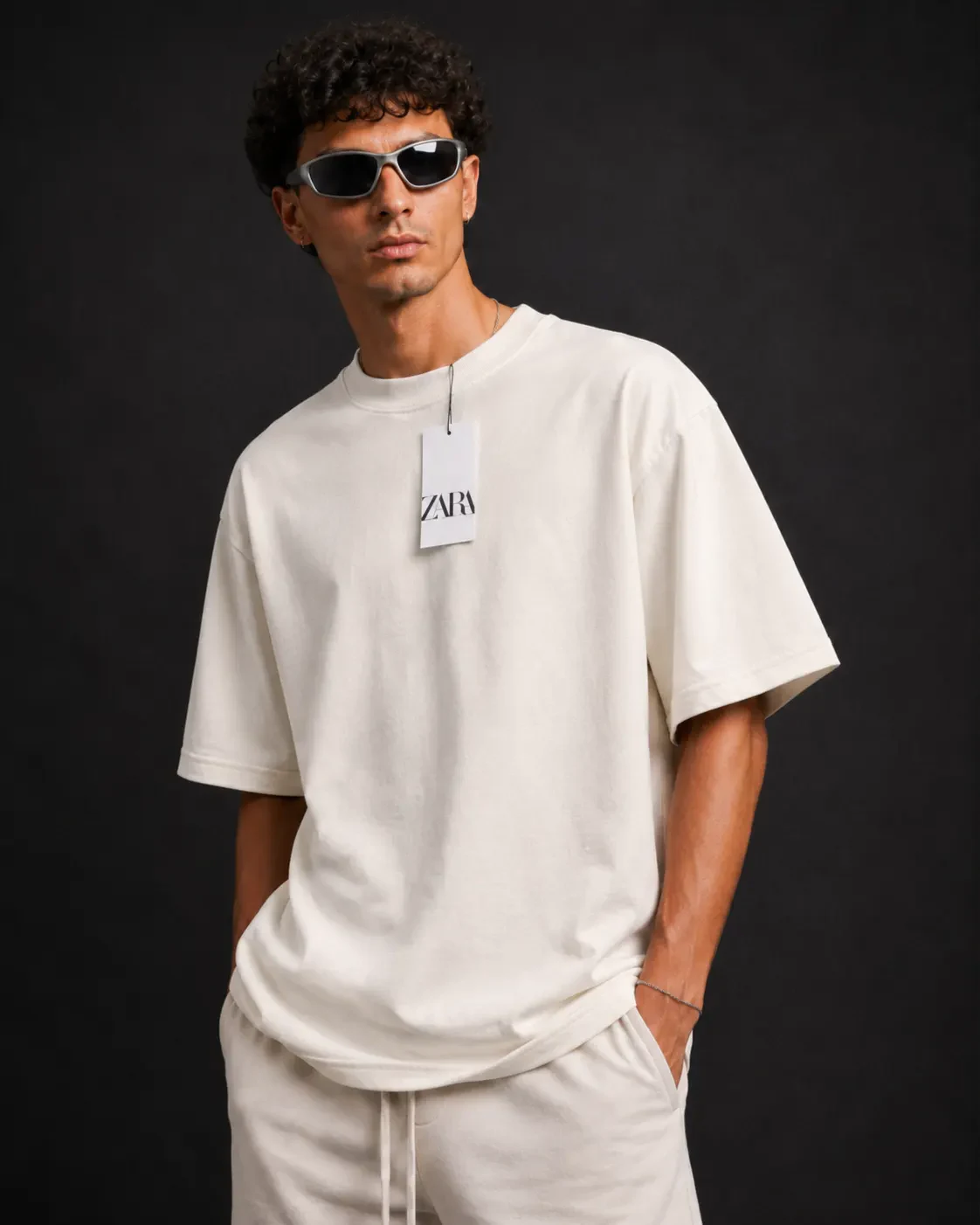 Camiseta Oversized Essential Zara foto 5
