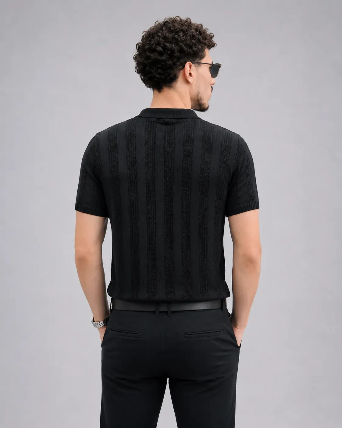Polo Tricot Preta costas