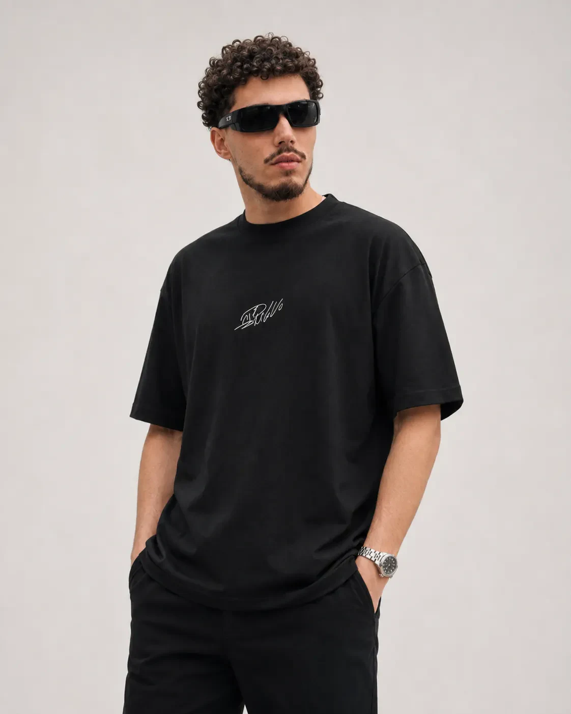 Camisa CR7 preta em look masculino